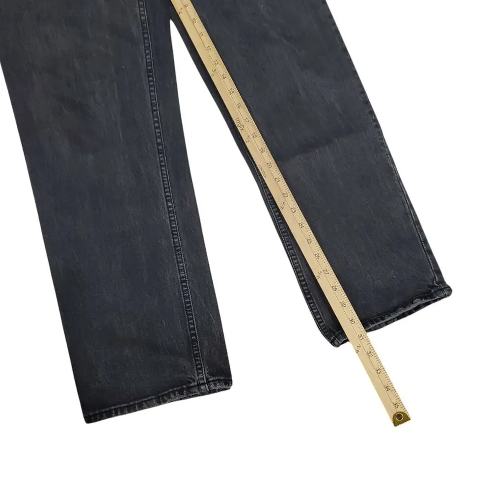 ABERCROMBIE & FITCH Jeans Womens 32/14 Black The 90’s Straight Ultra High Rise